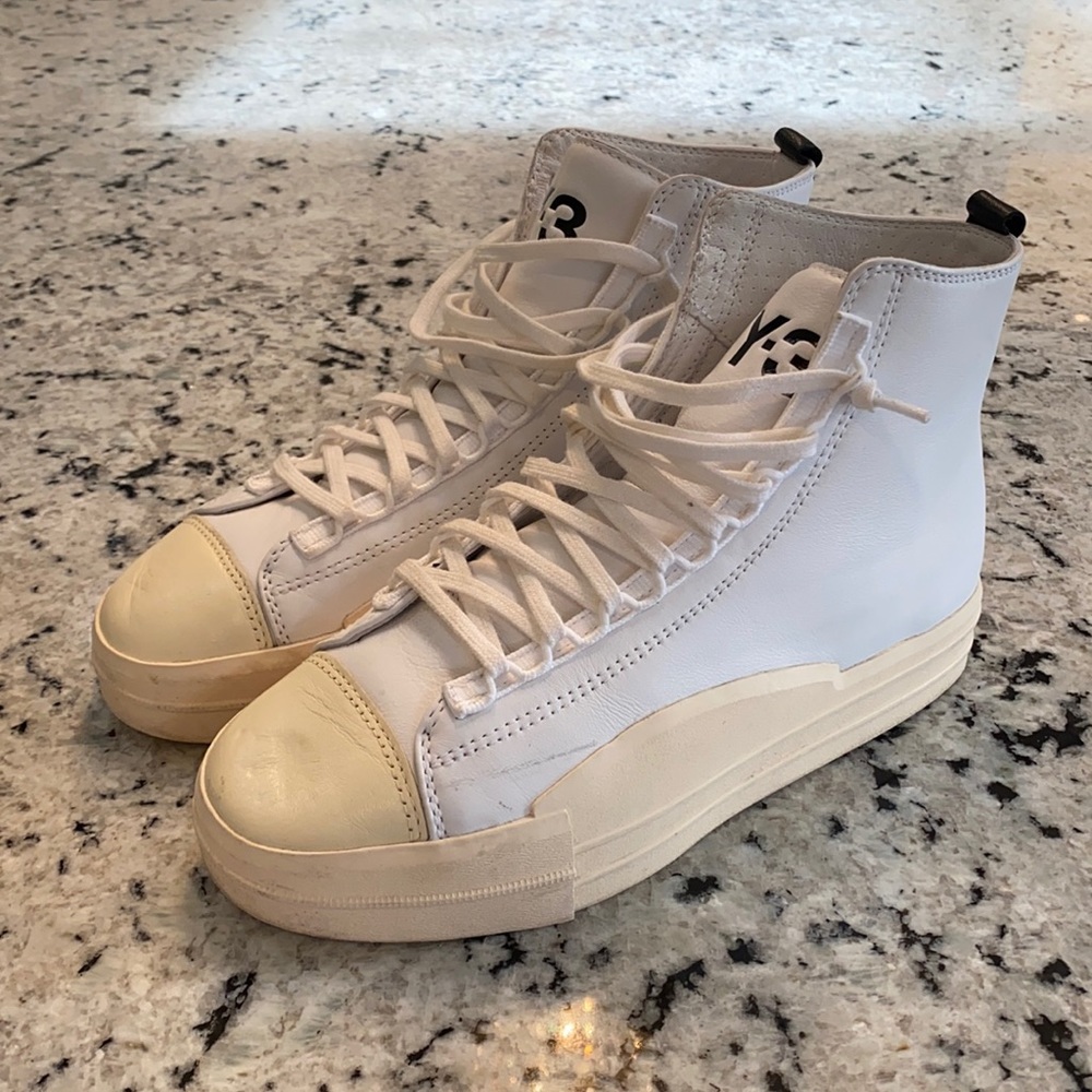 Adidas Y3 Men’s Leather Luxury Sneakers Size 6.5